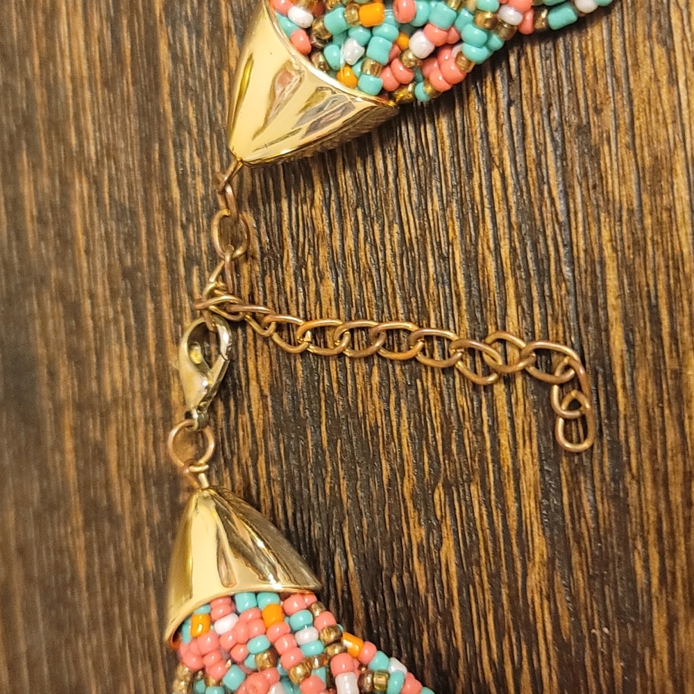 Oversized Seed Bead Braided Statement Necklace - image 3